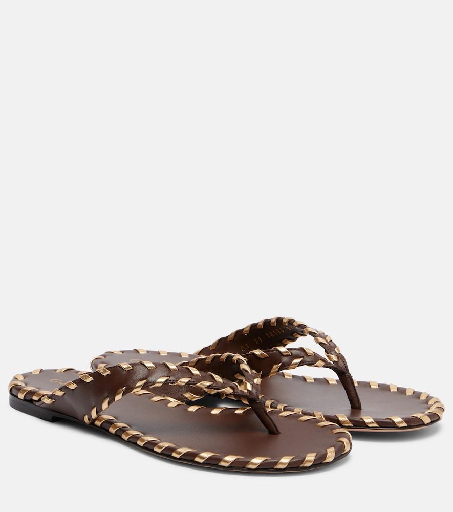 gianvito rossi leather thong sandals