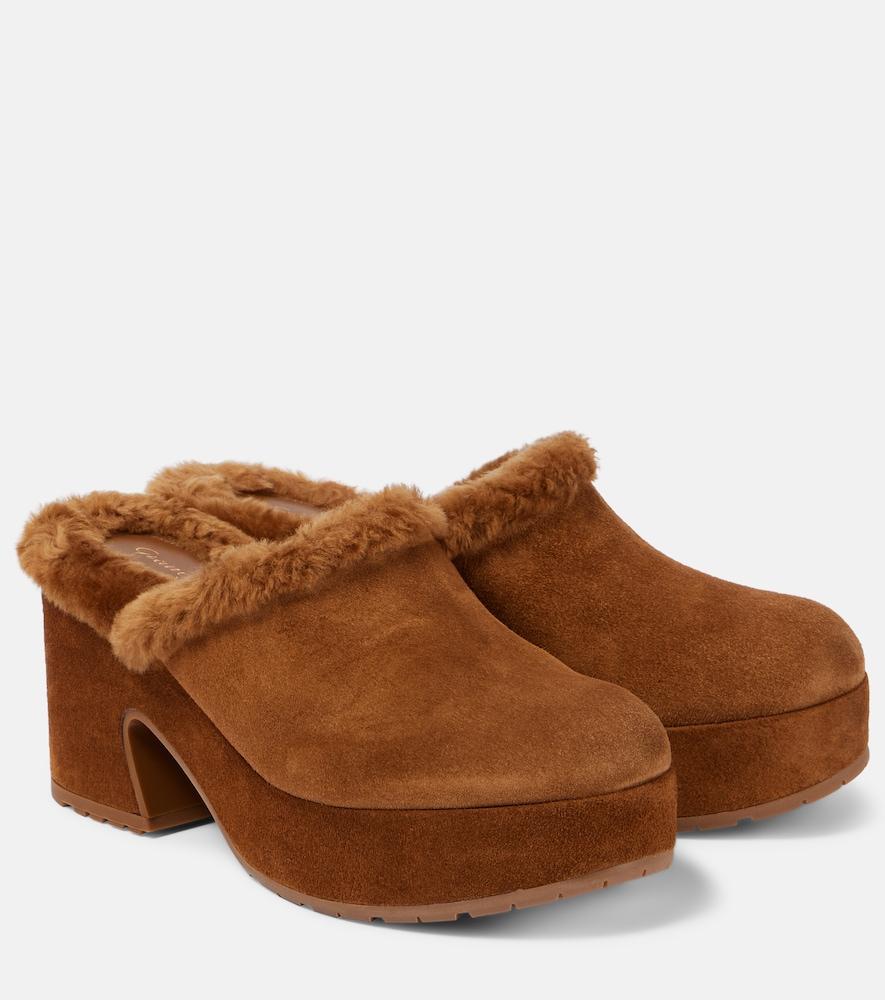 gianvito rossi lyss 55 suede platform clogs