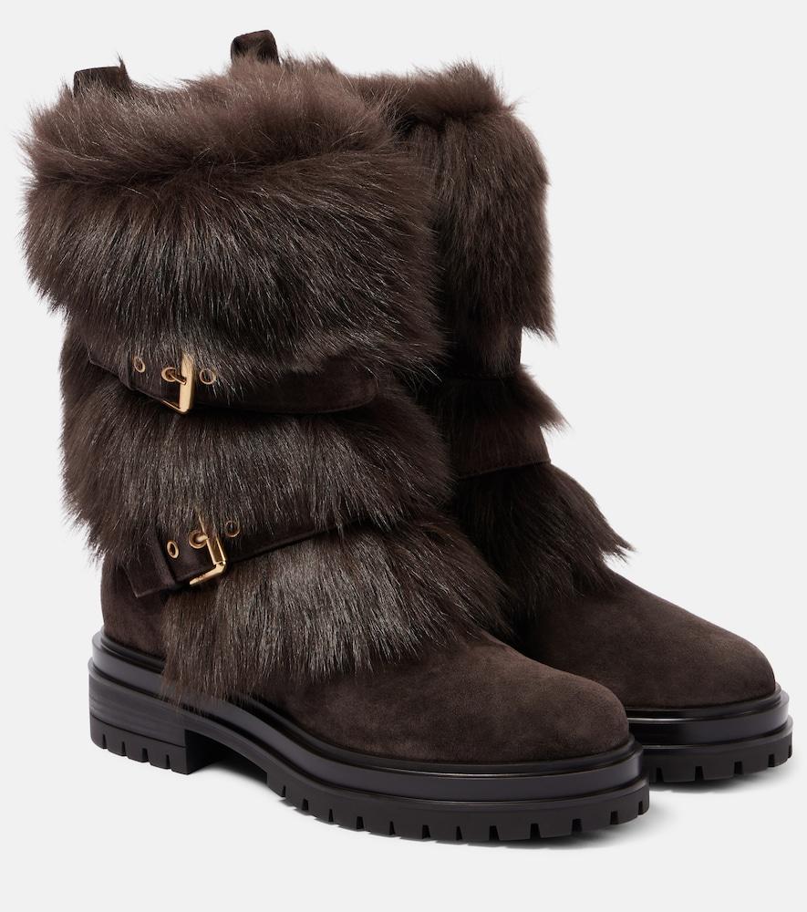 gianvito rossi maverick shearling
