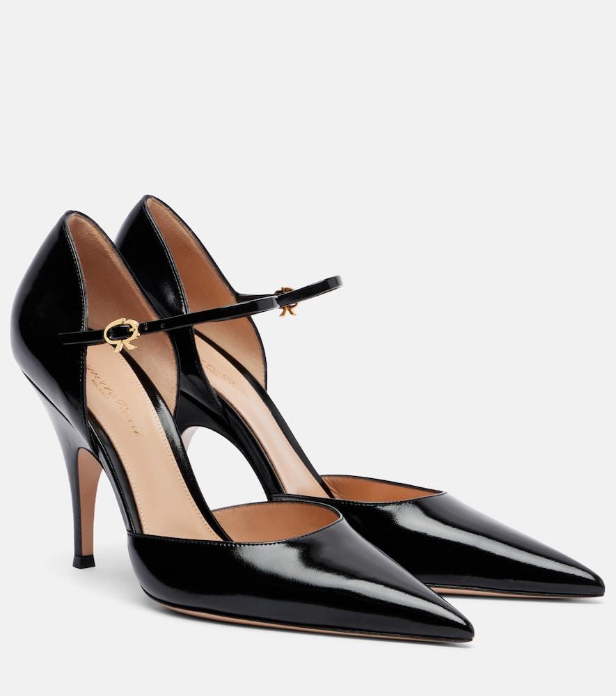 gianvito rossi nuit 95 patent leather pumps