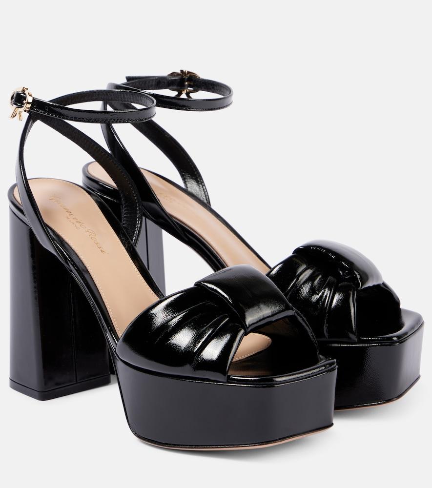 gianvito rossi paradì leather platform sandals