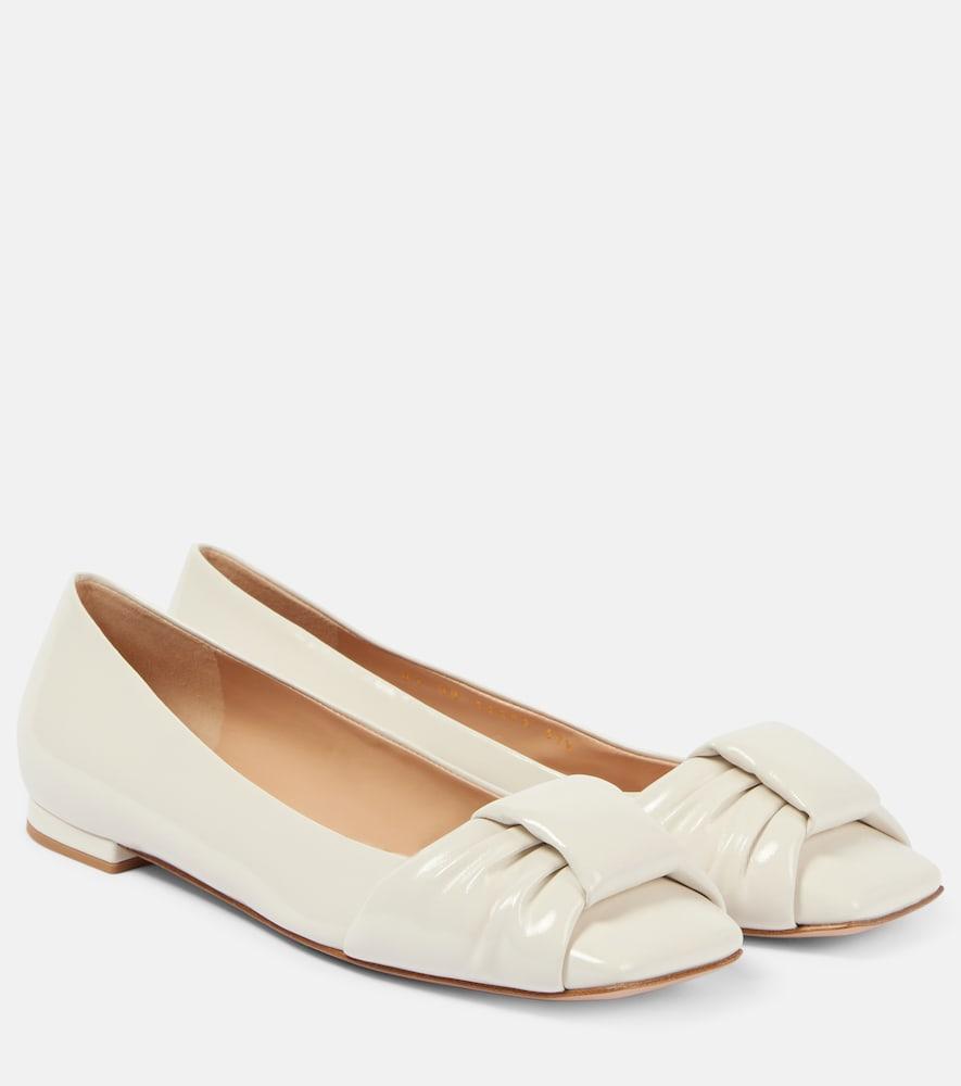 gianvito rossi patent leather ballet flats