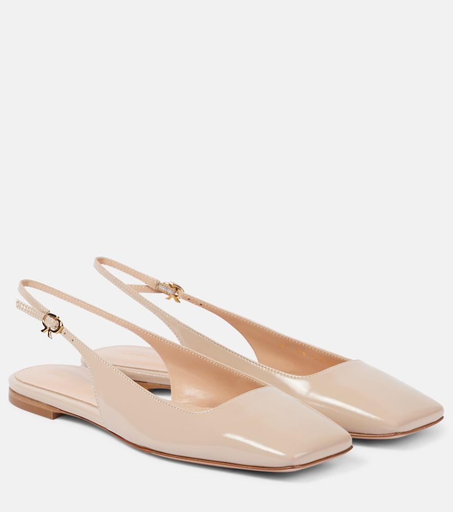 gianvito rossi patent leather ballet flats
