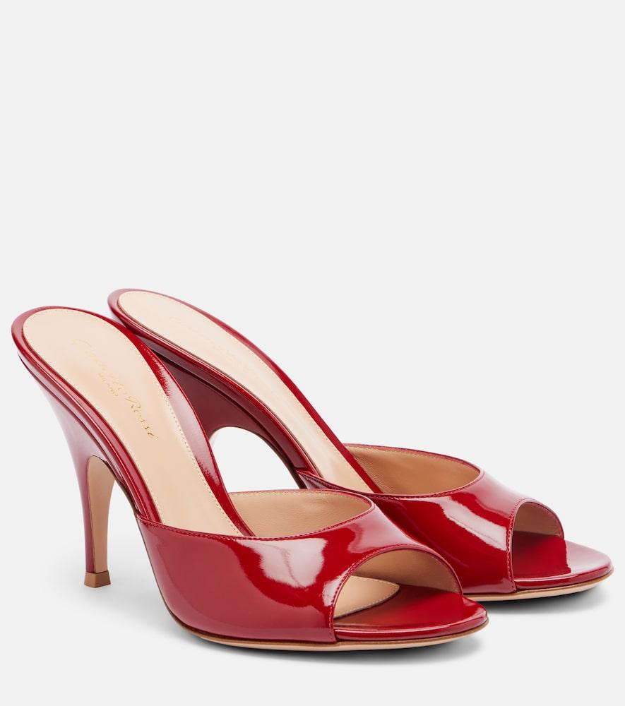 gianvito rossi patent leather mules