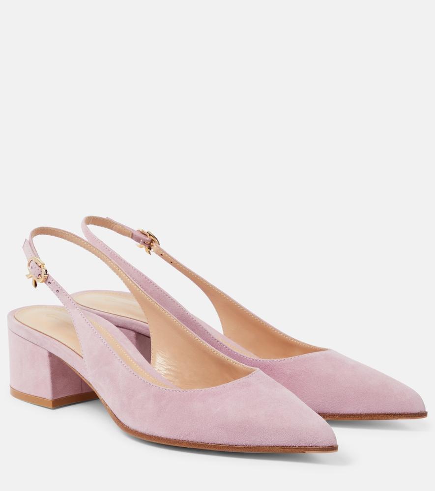 gianvito rossi piper 45 suede slingback pumps