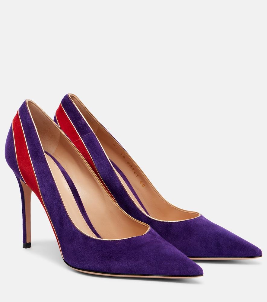 gianvito rossi pointy 95 suede pumps