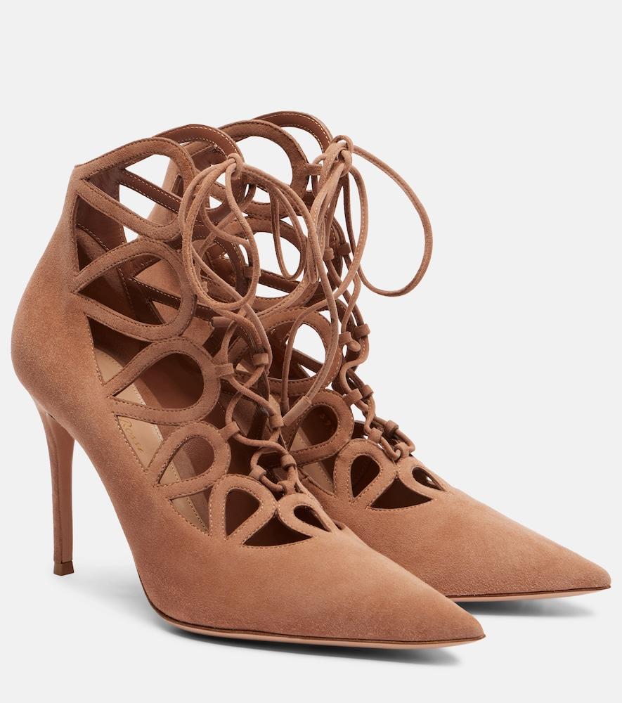 gianvito rossi pointy 95 suede pumps