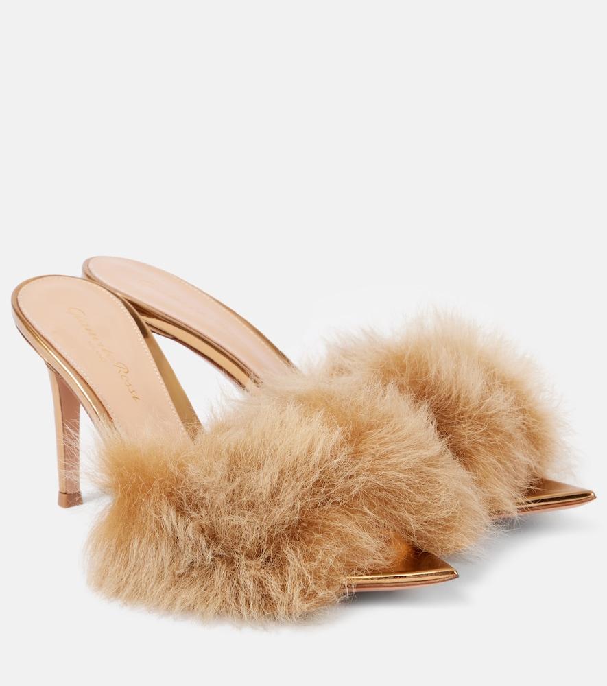 gianvito rossi pointy shearling