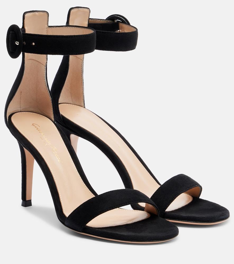 gianvito rossi portofino 85 suede sandals
