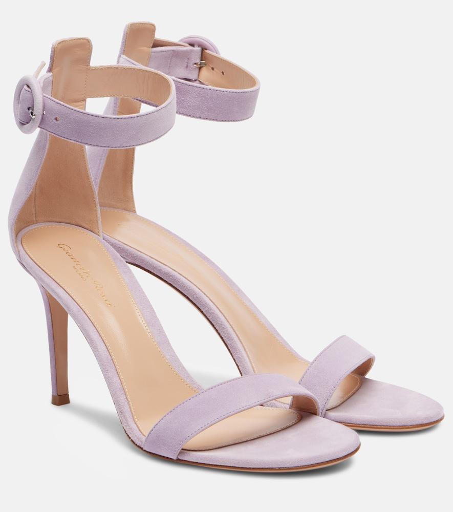 gianvito rossi portofino 85 suede sandals