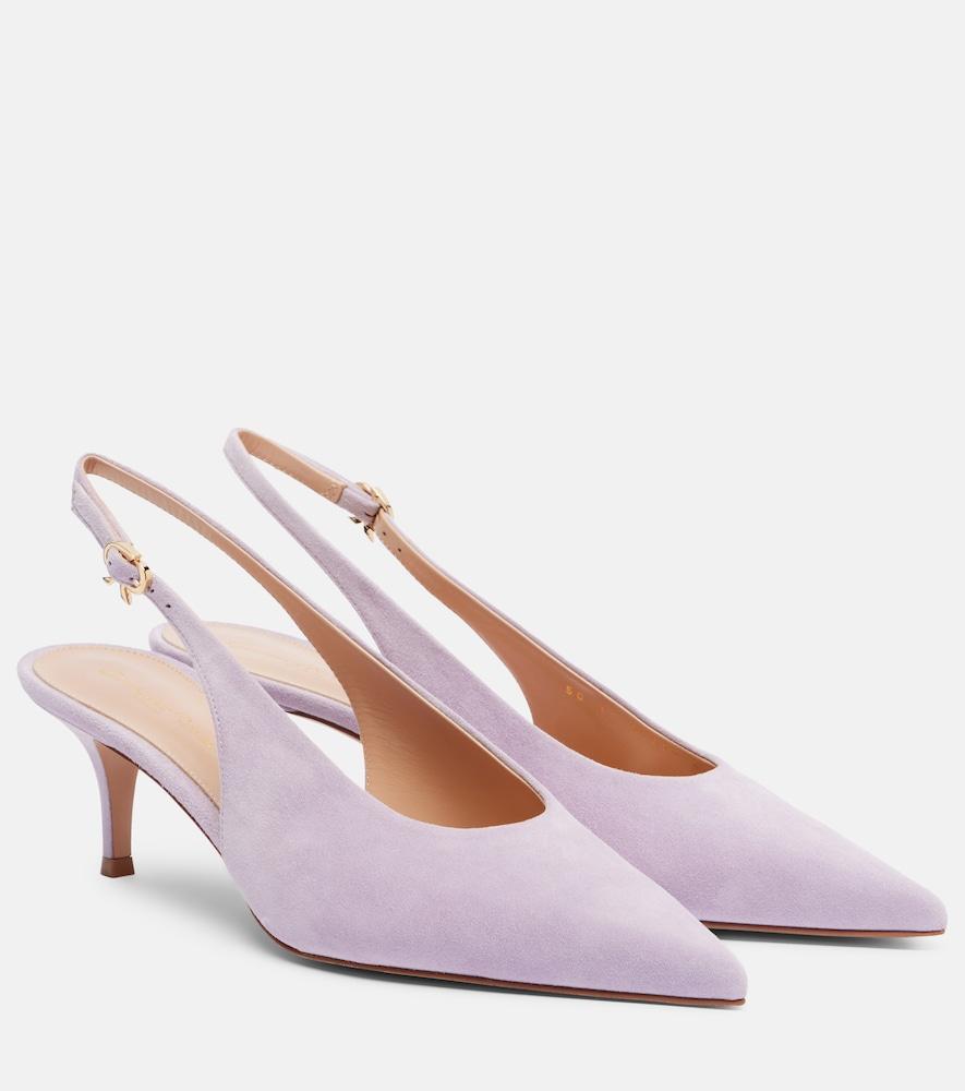 gianvito rossi robbie 55 suede slingback pumps