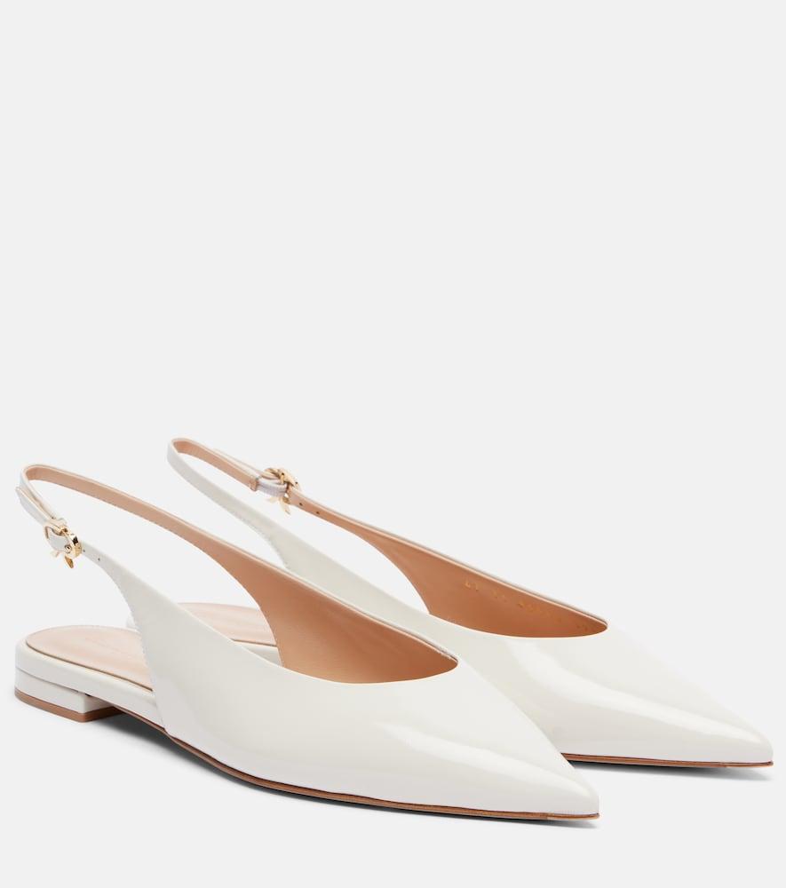 gianvito rossi robbie patent leather slingback flats