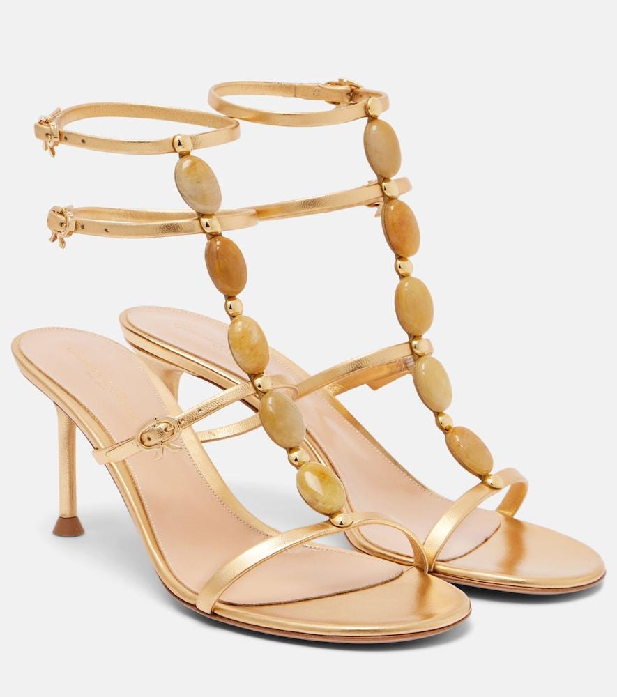 gianvito rossi shanti 70 embellished leather sandals