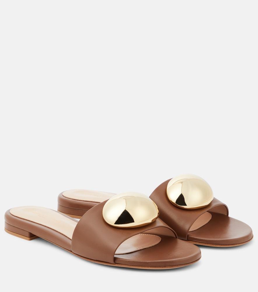 gianvito rossi sphera embellished leather mules