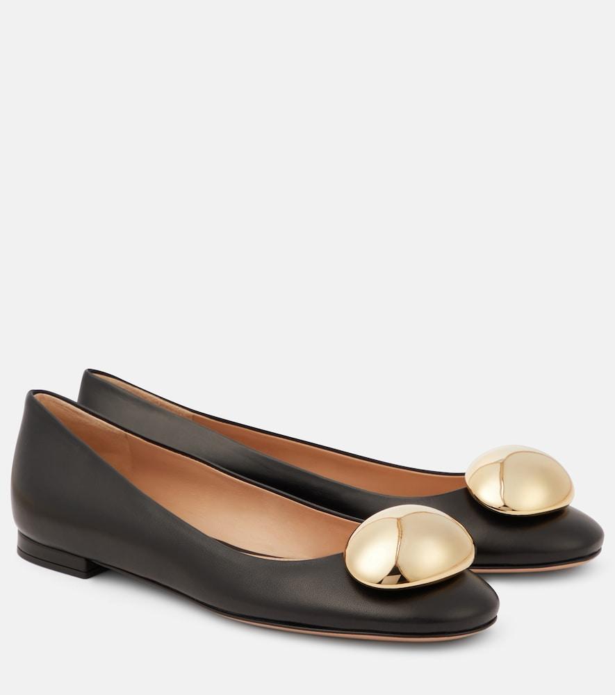 gianvito rossi sphera leather ballet flats