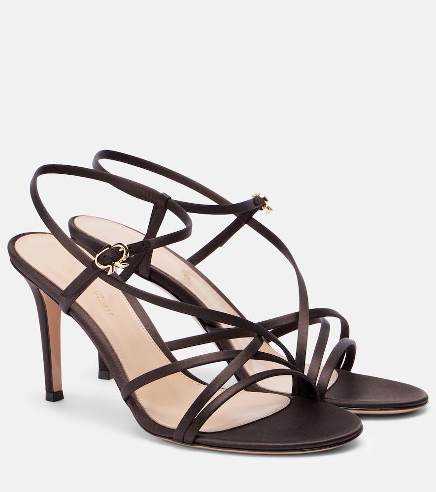 gianvito rossi strappy 85 satin sandals
