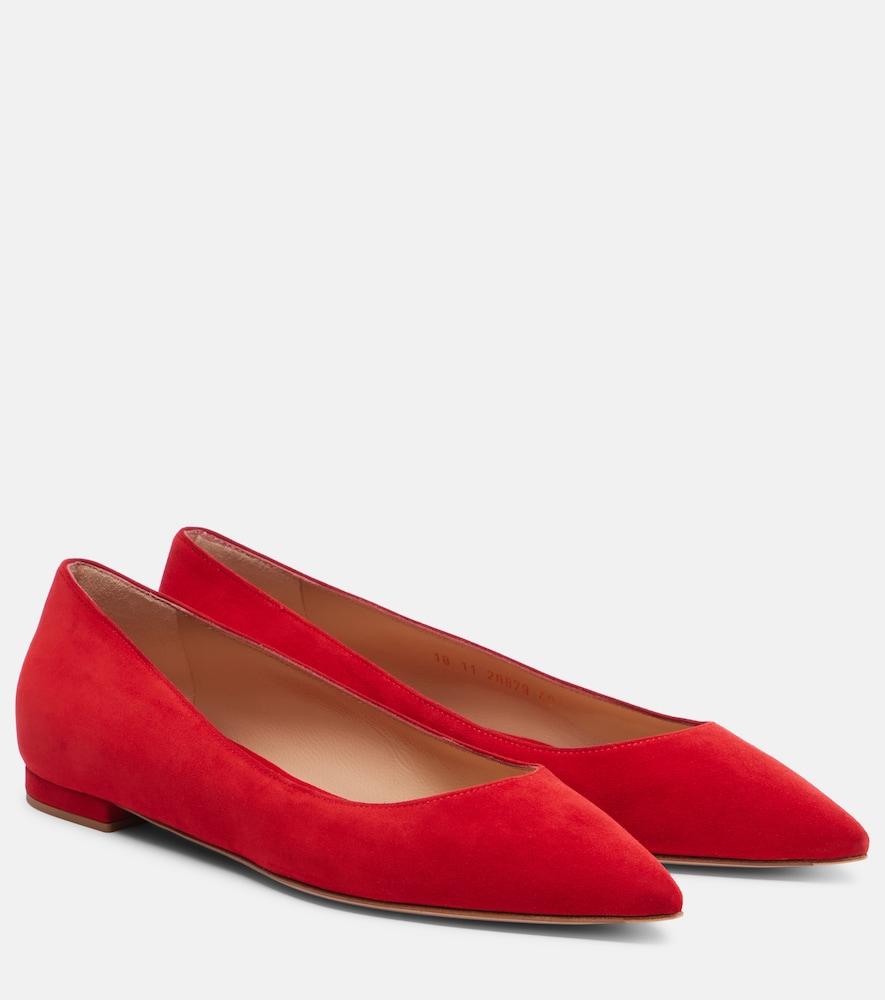 gianvito rossi suede ballet flats