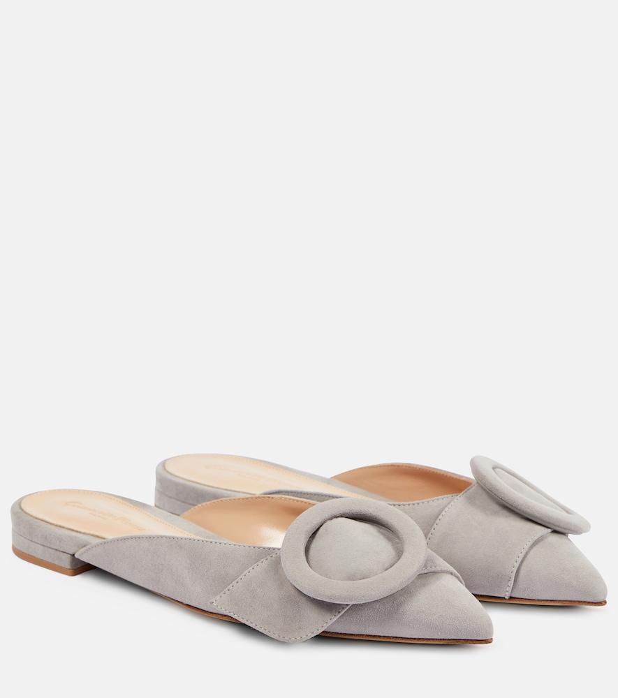 gianvito rossi suede ballet flats