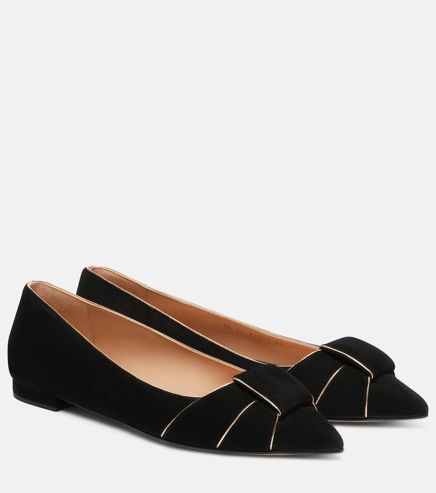 gianvito rossi suede ballet flats