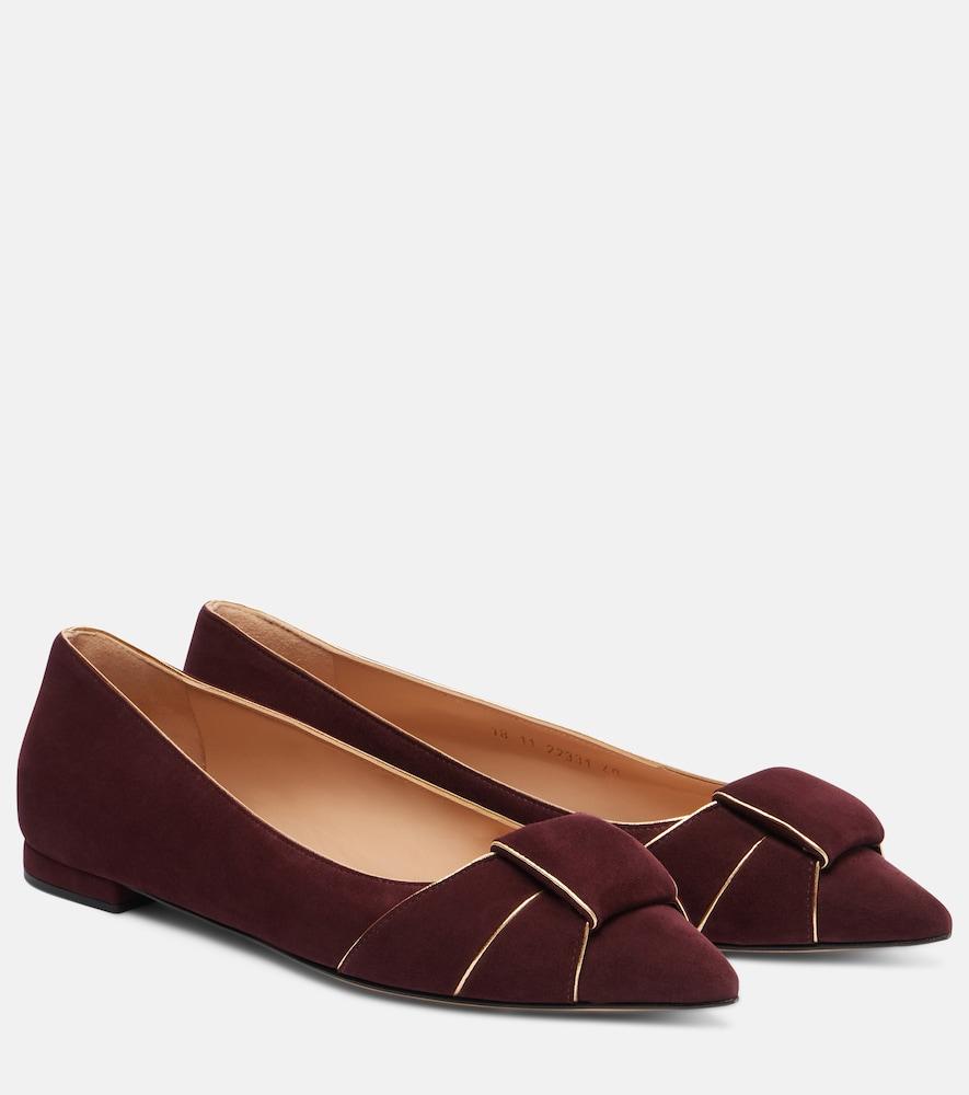 gianvito rossi suede ballet flats