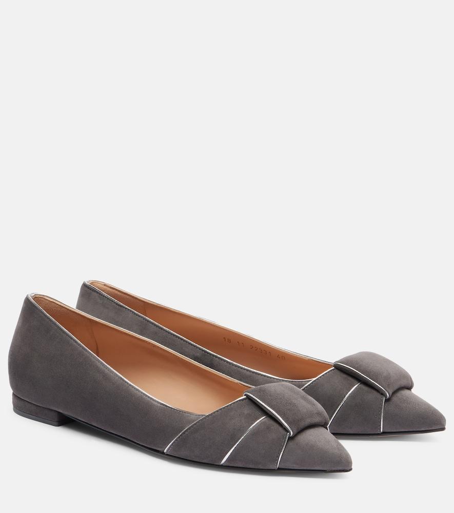 gianvito rossi suede ballet flats