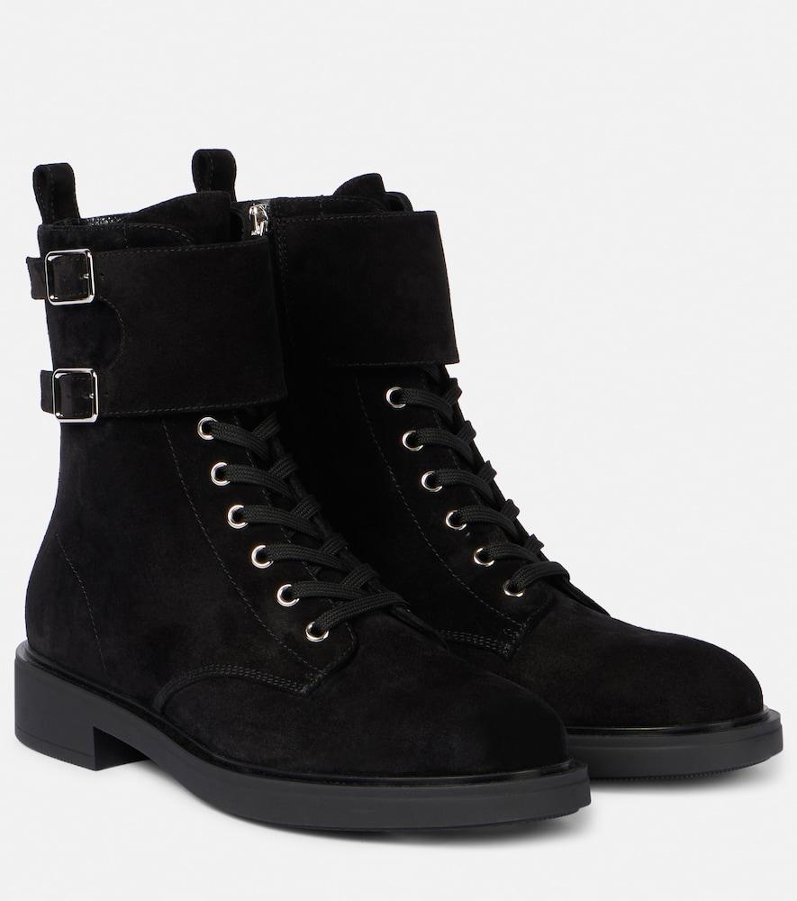 gianvito rossi suede combat boots