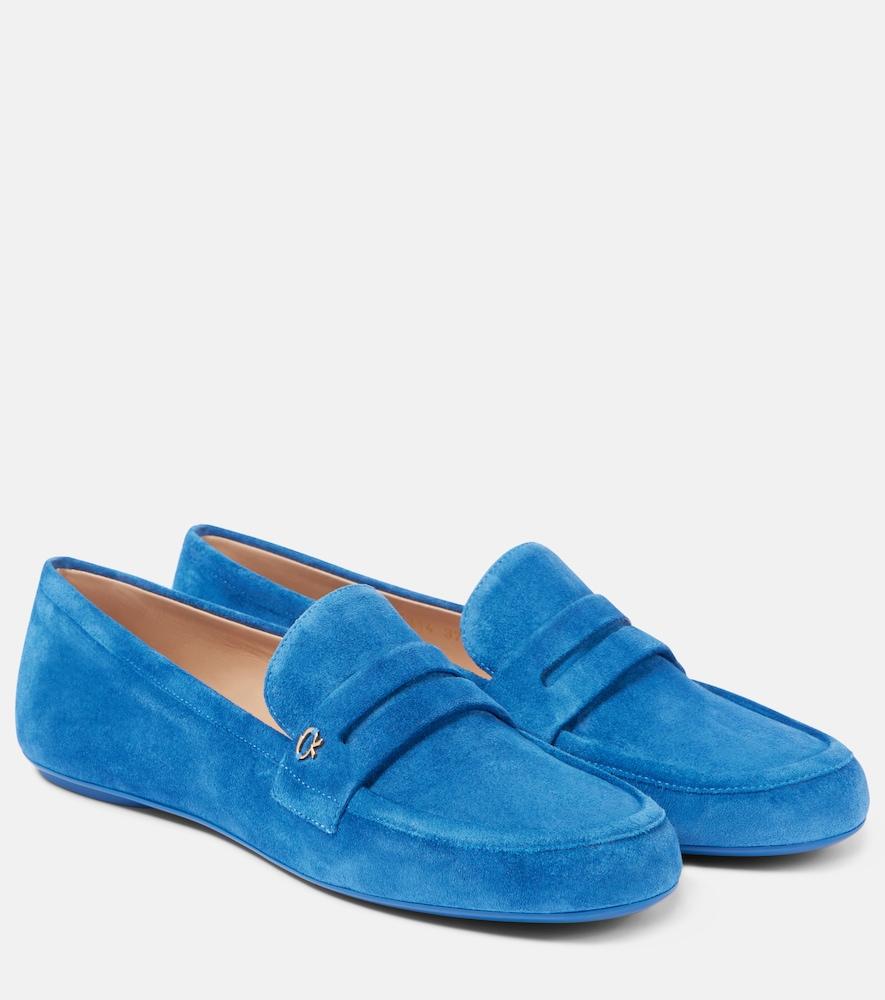 gianvito rossi suede loafers