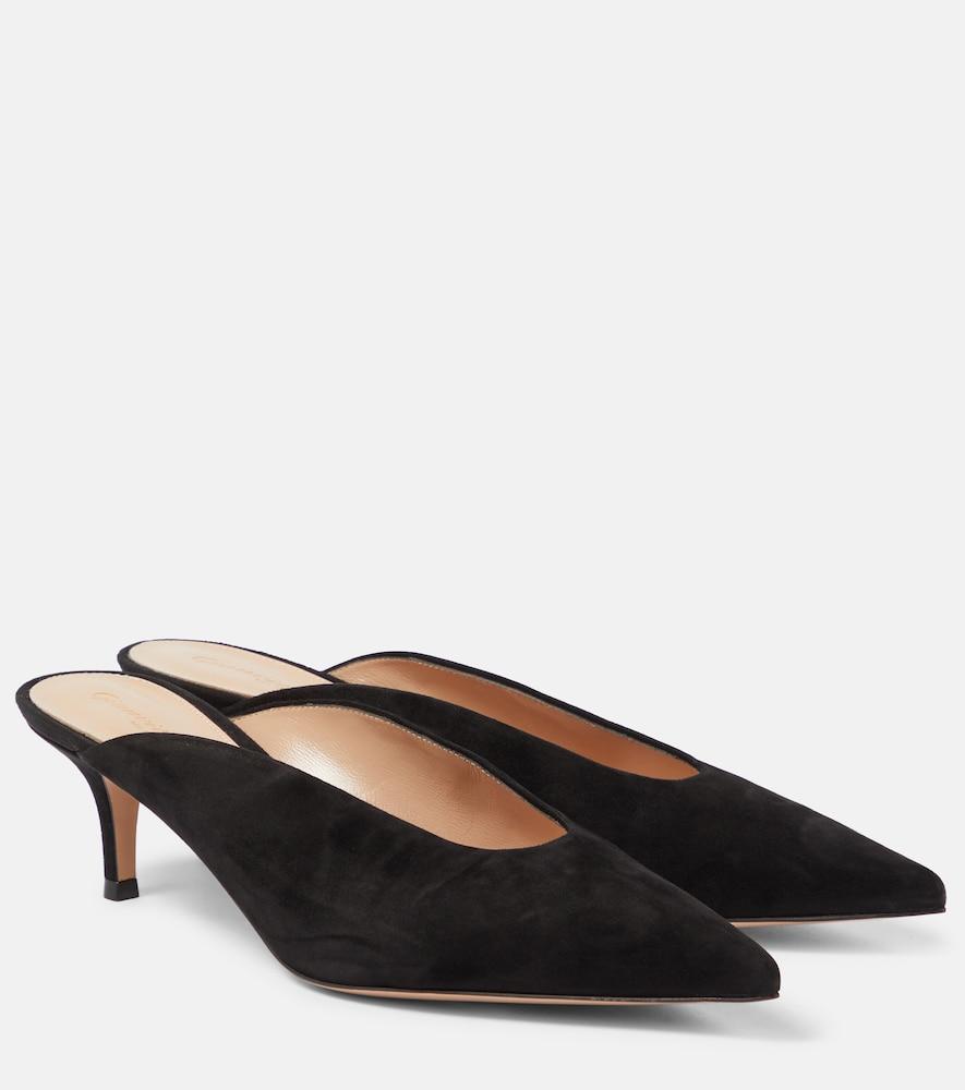 gianvito rossi suede mules
