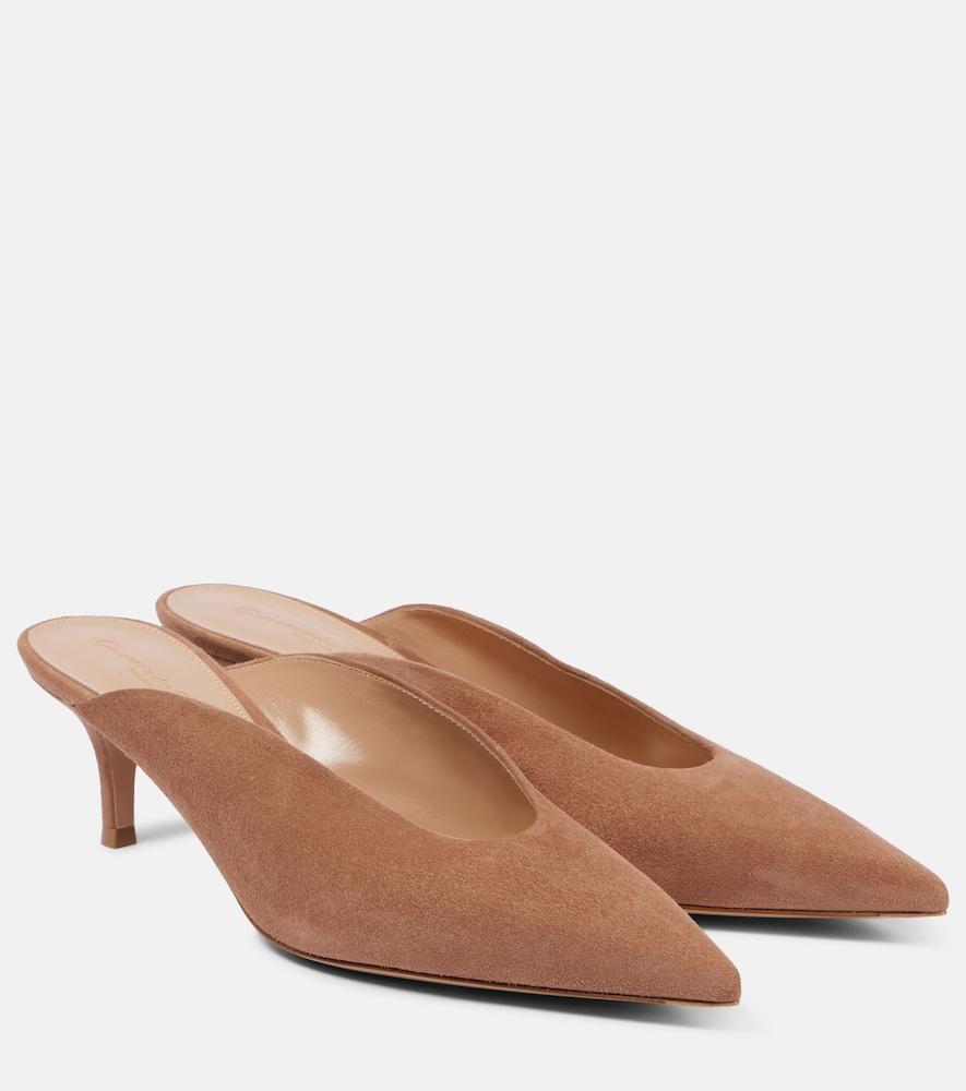 gianvito rossi suede mules