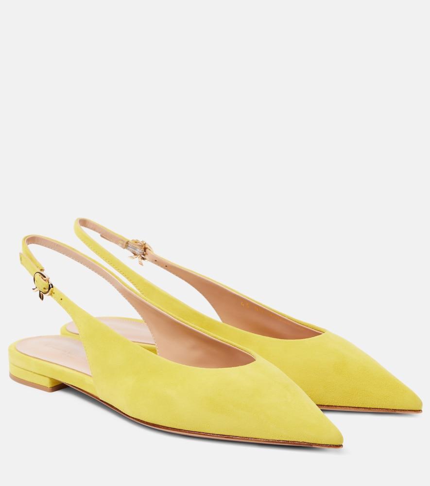gianvito rossi suede slingback flats