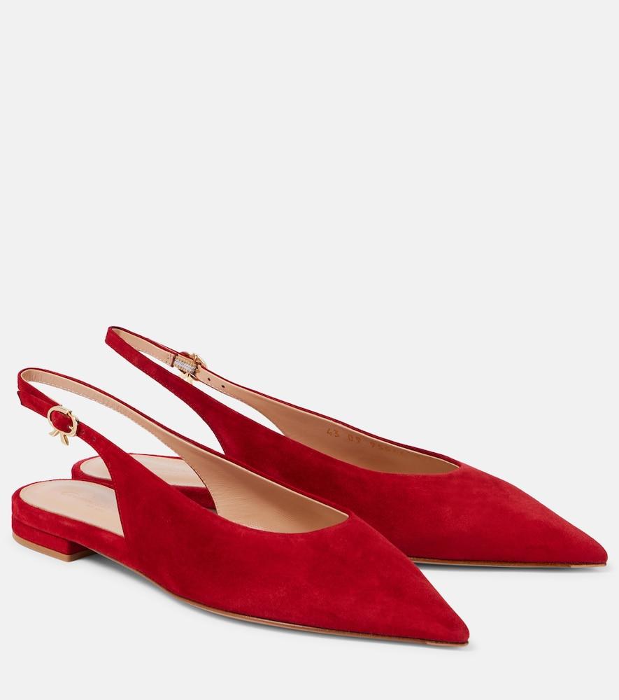 gianvito rossi suede slingback flats