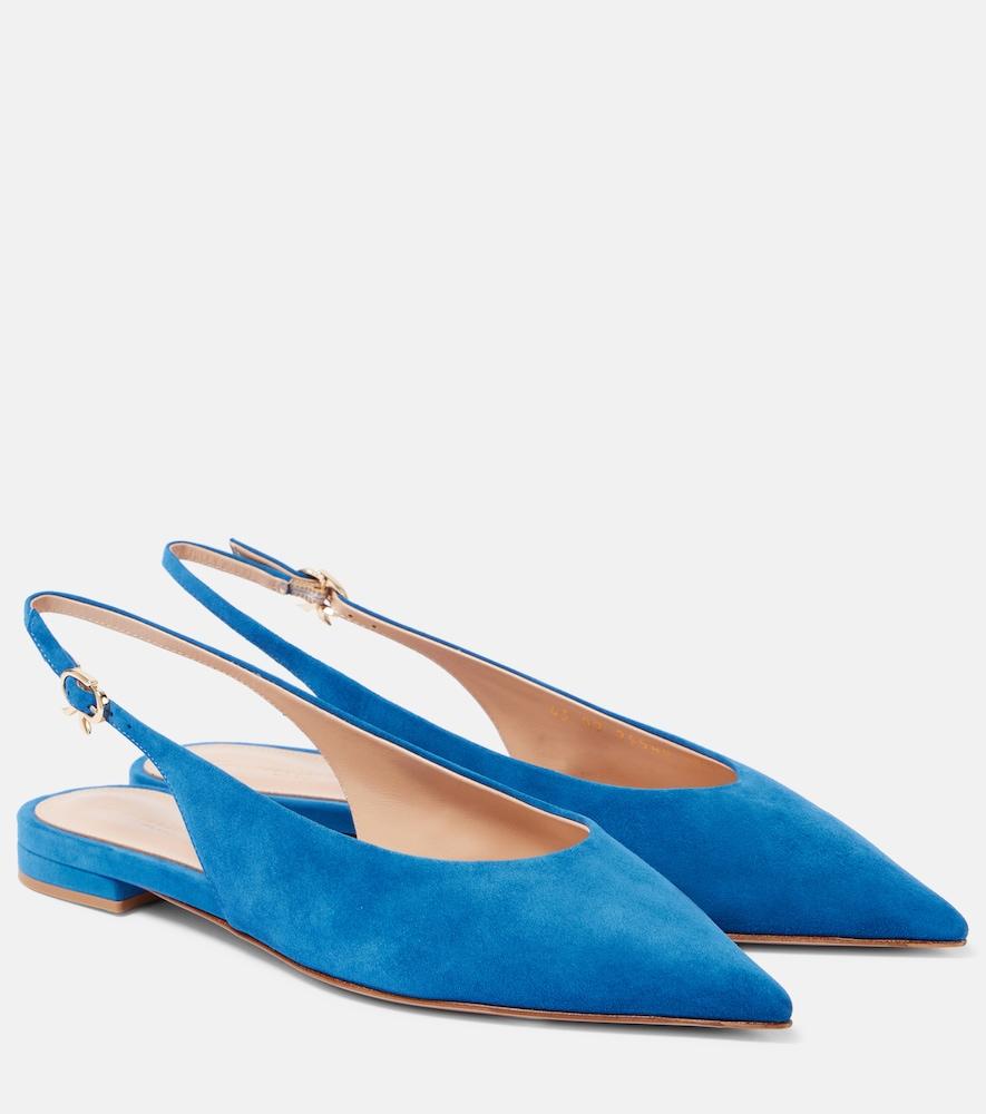 gianvito rossi suede slingback flats