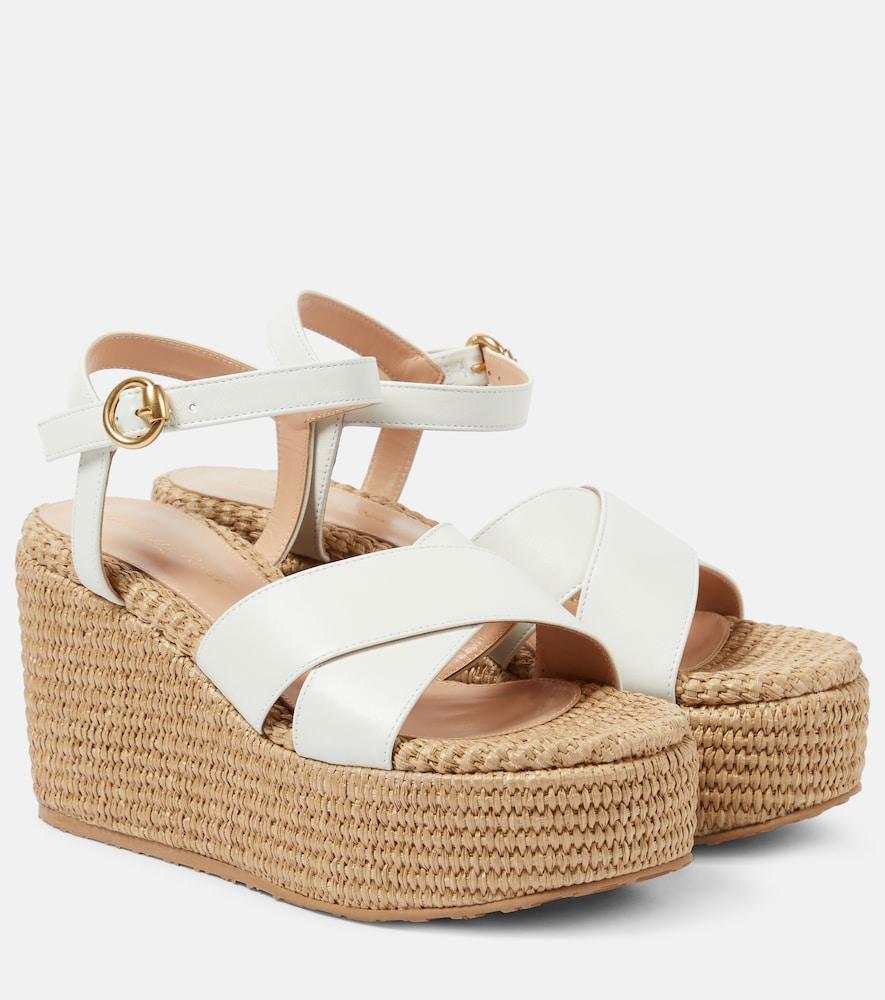 gianvito rossi suede wedge sandals