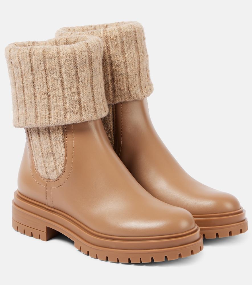 gianvito rossi tenney leather chelsea boots