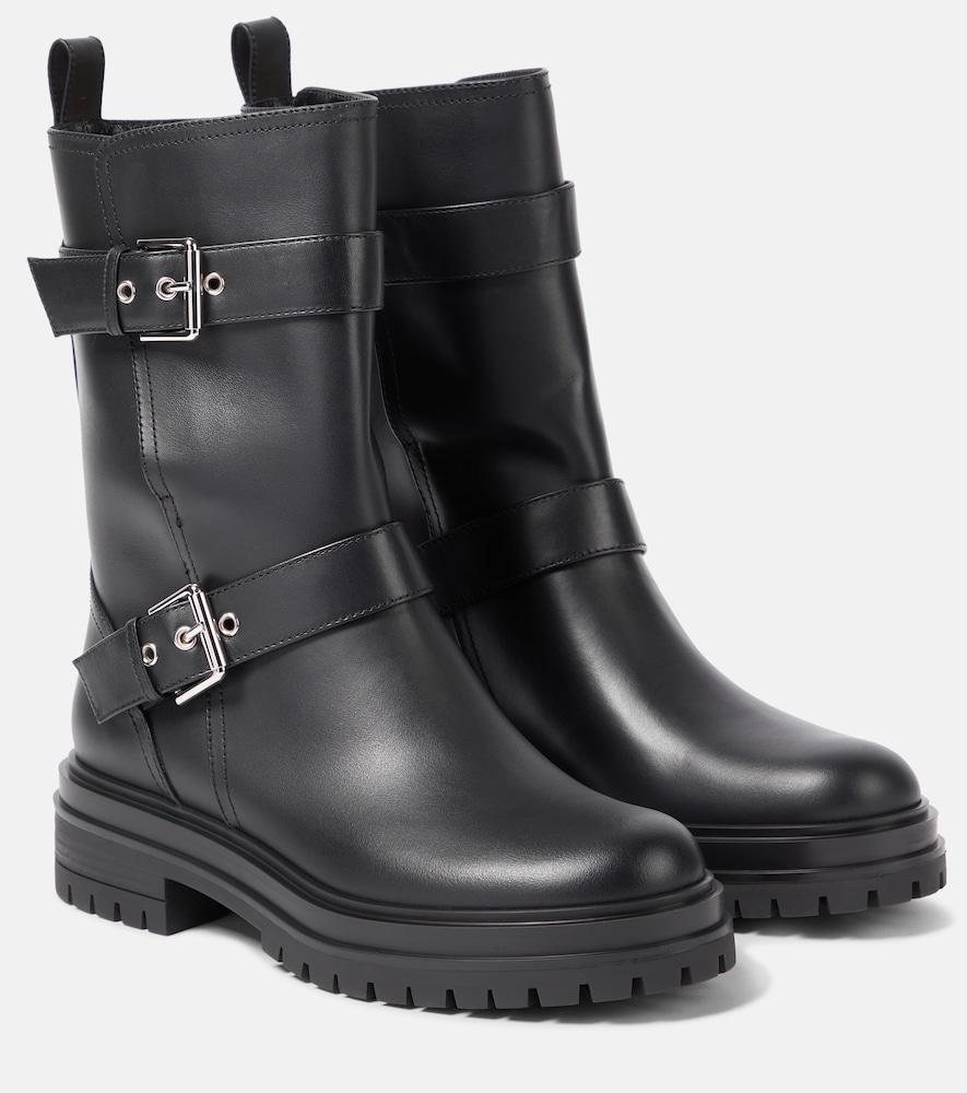 gianvito rossi thiago leather ankle boots