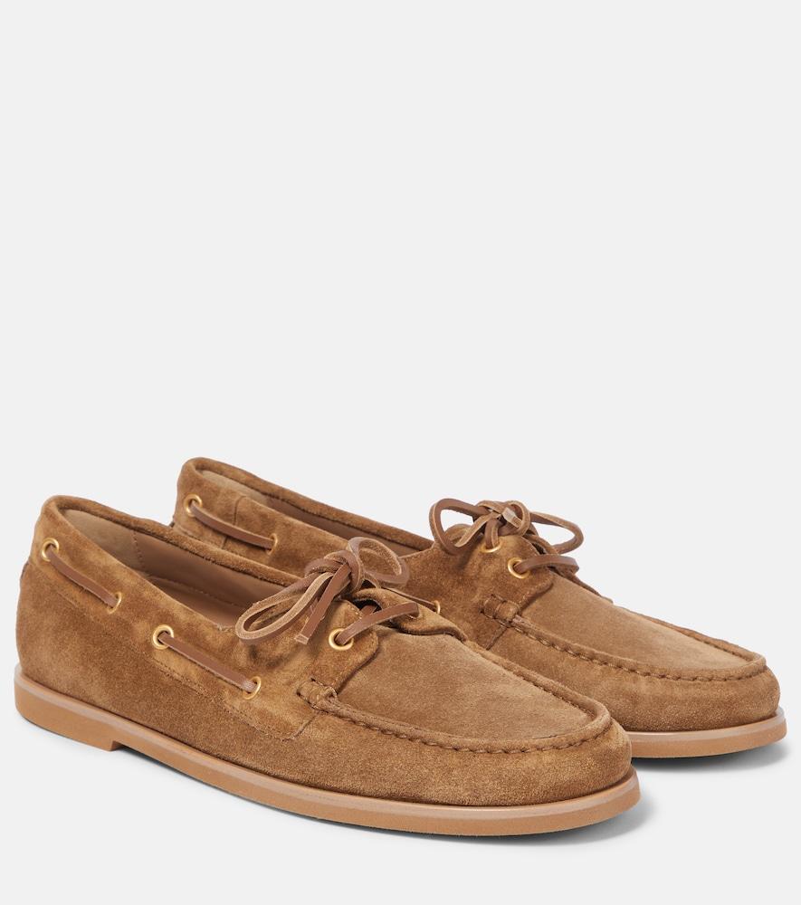 gianvito rossi vandée suede boat shoes