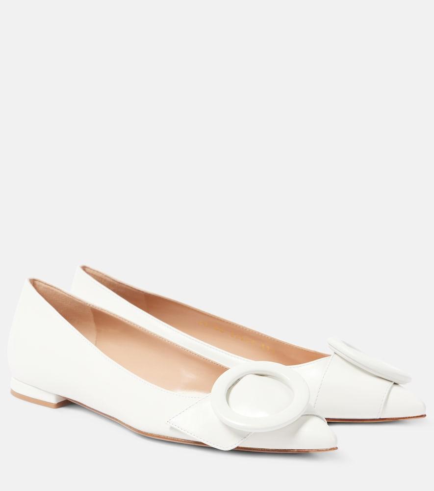 gianvito rossi venezia leather ballet flats