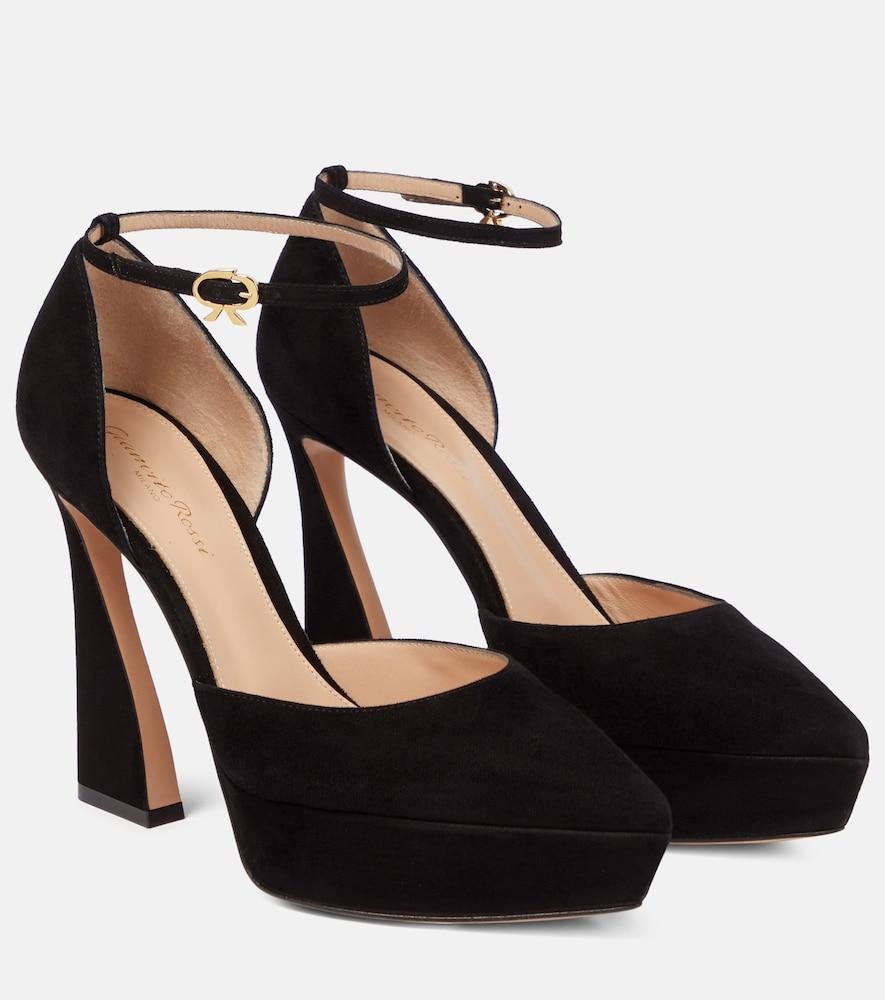 gianvito rossi vertigo suede platform pumps