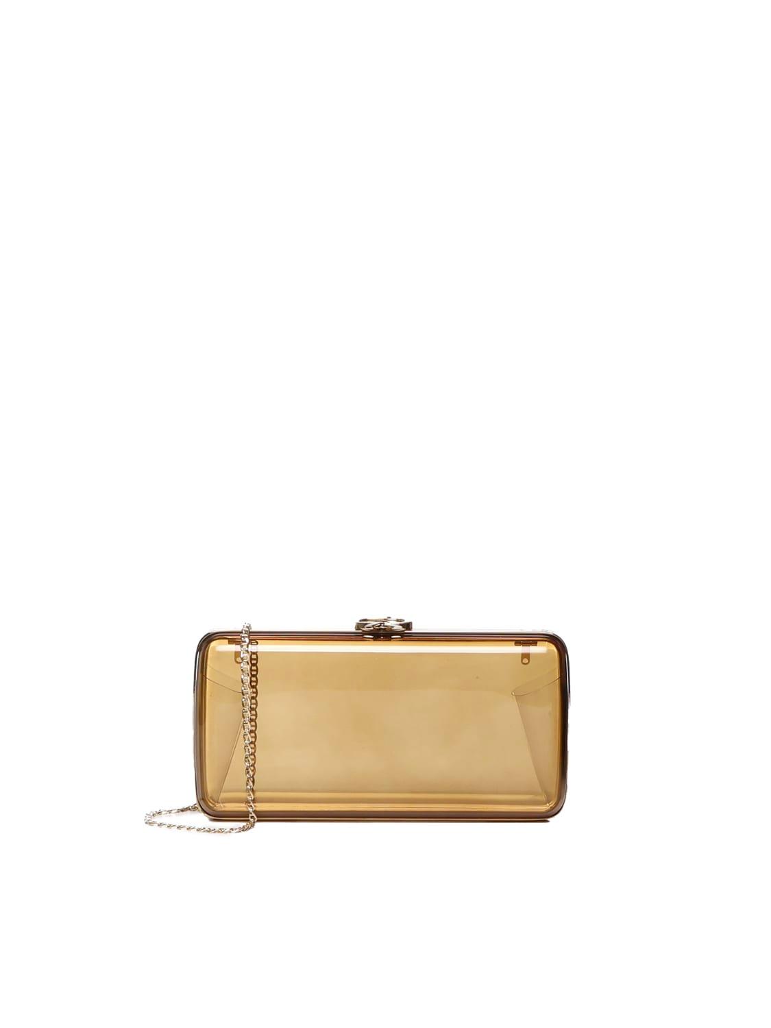 gianvito rossi vetra clutch in plexiglass