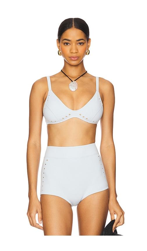 gigi c georgia bikini top in baby blue.