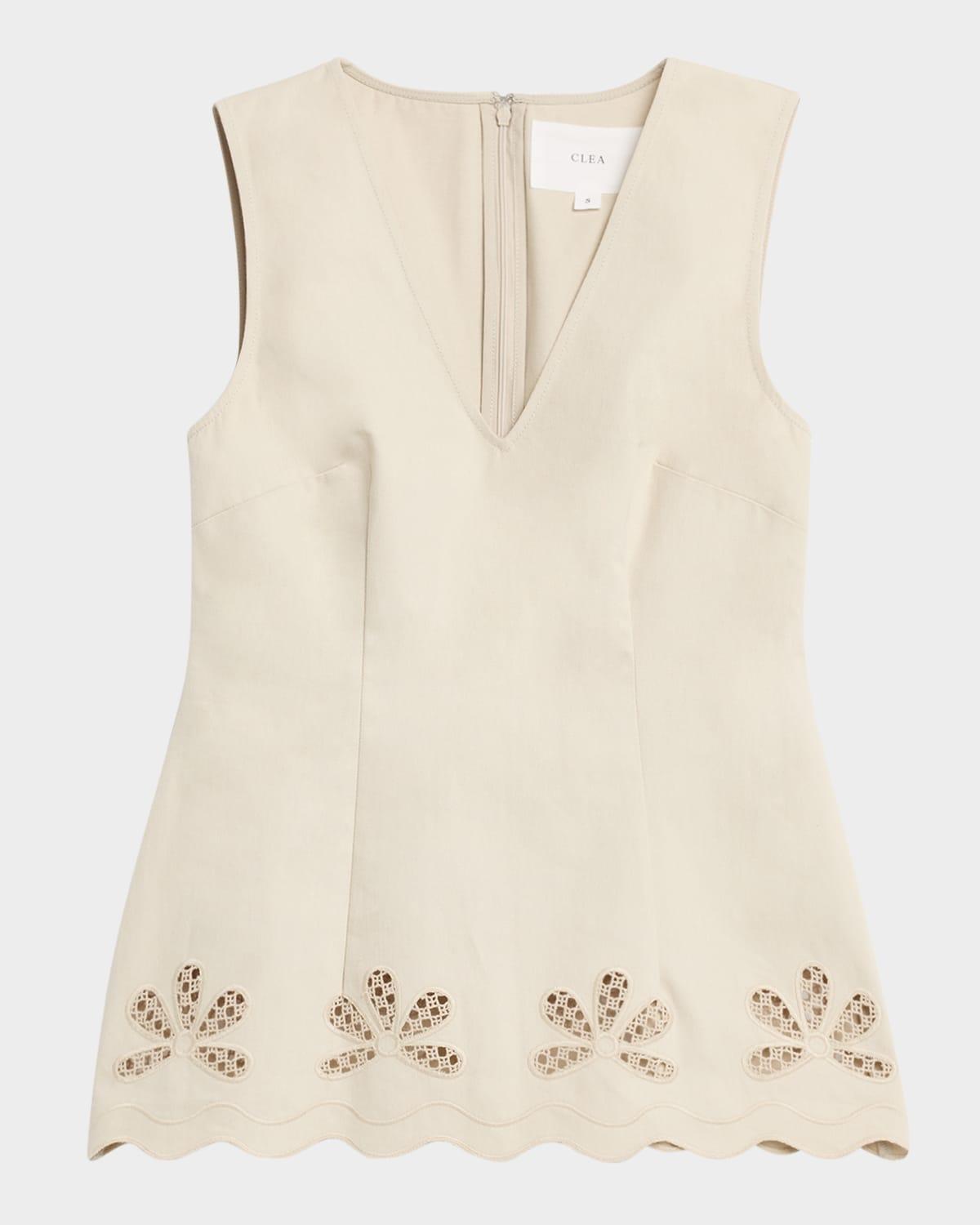gigi embroidered sleeveless top