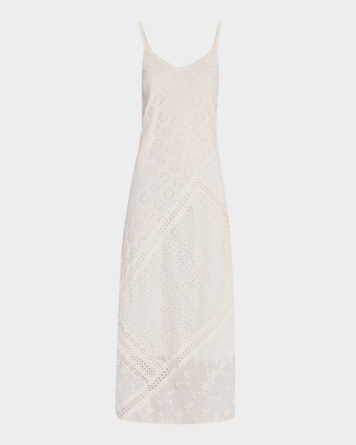 gigi eyelet embroidered maxi dress