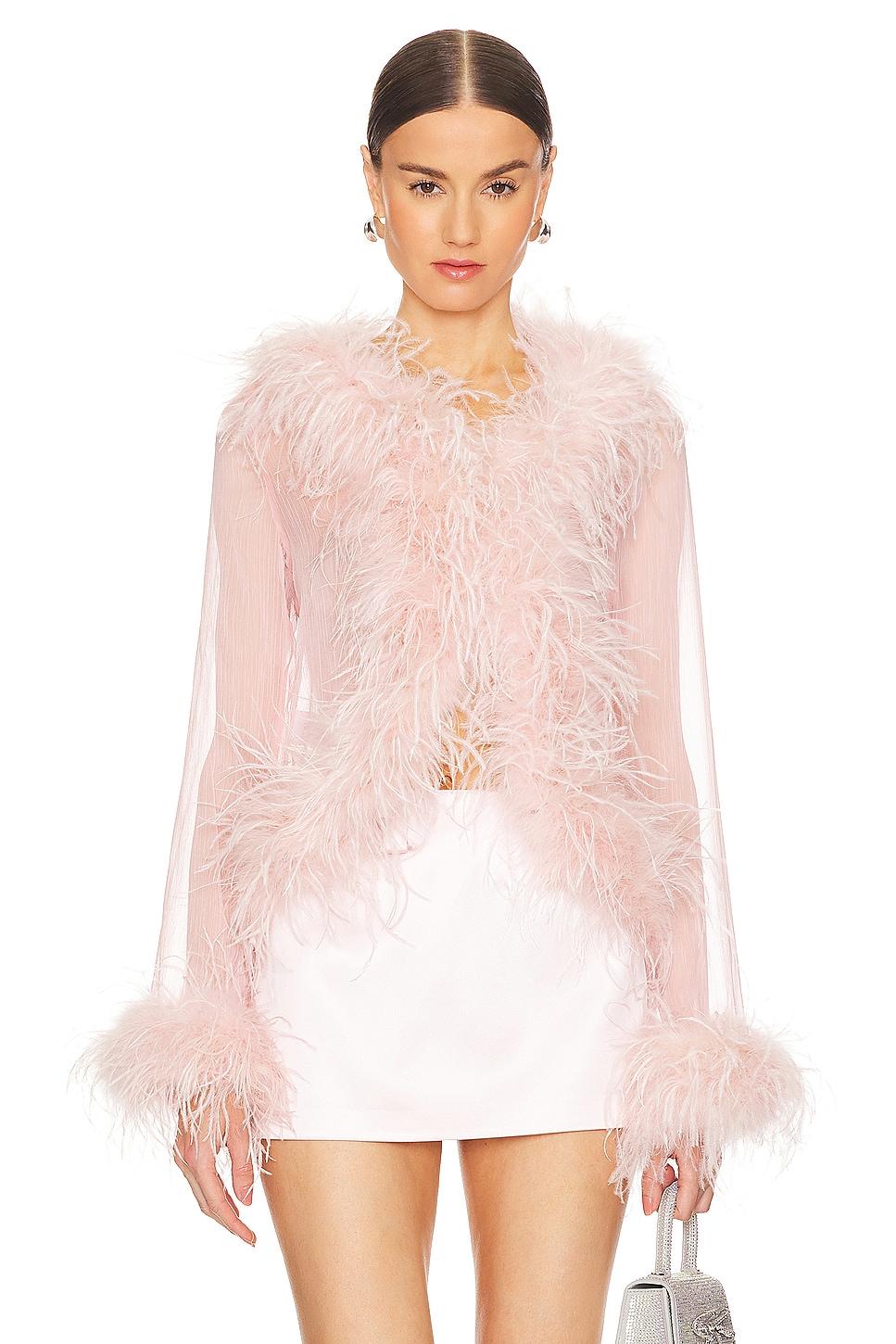 gigi feather blouse