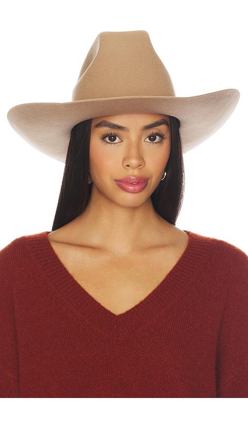gigi pip lane cowboy hat in brown.