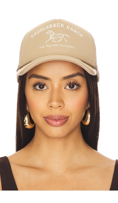 gigi pip saddleback ranch hat in tan.