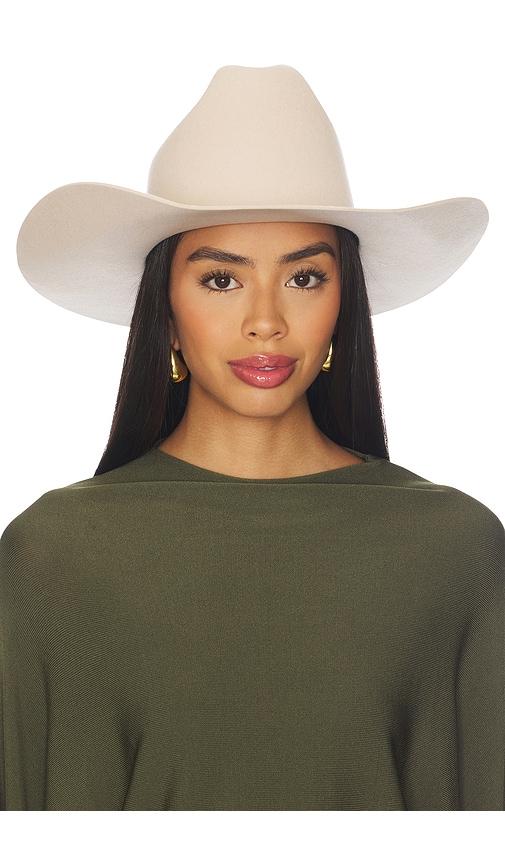 gigi pip teddy cowboy hat in cream.