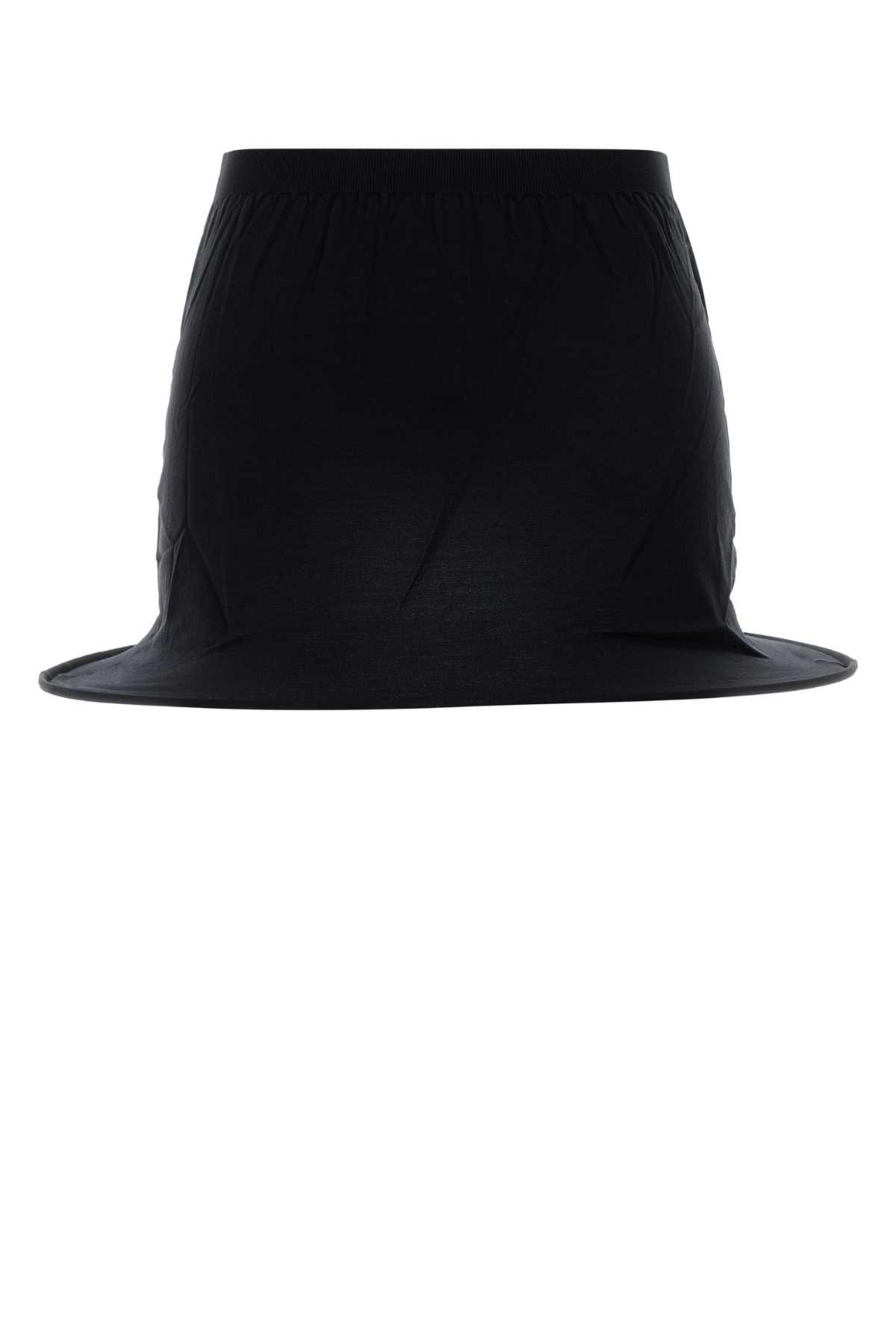 gimaguas black nylon fina mini skirt