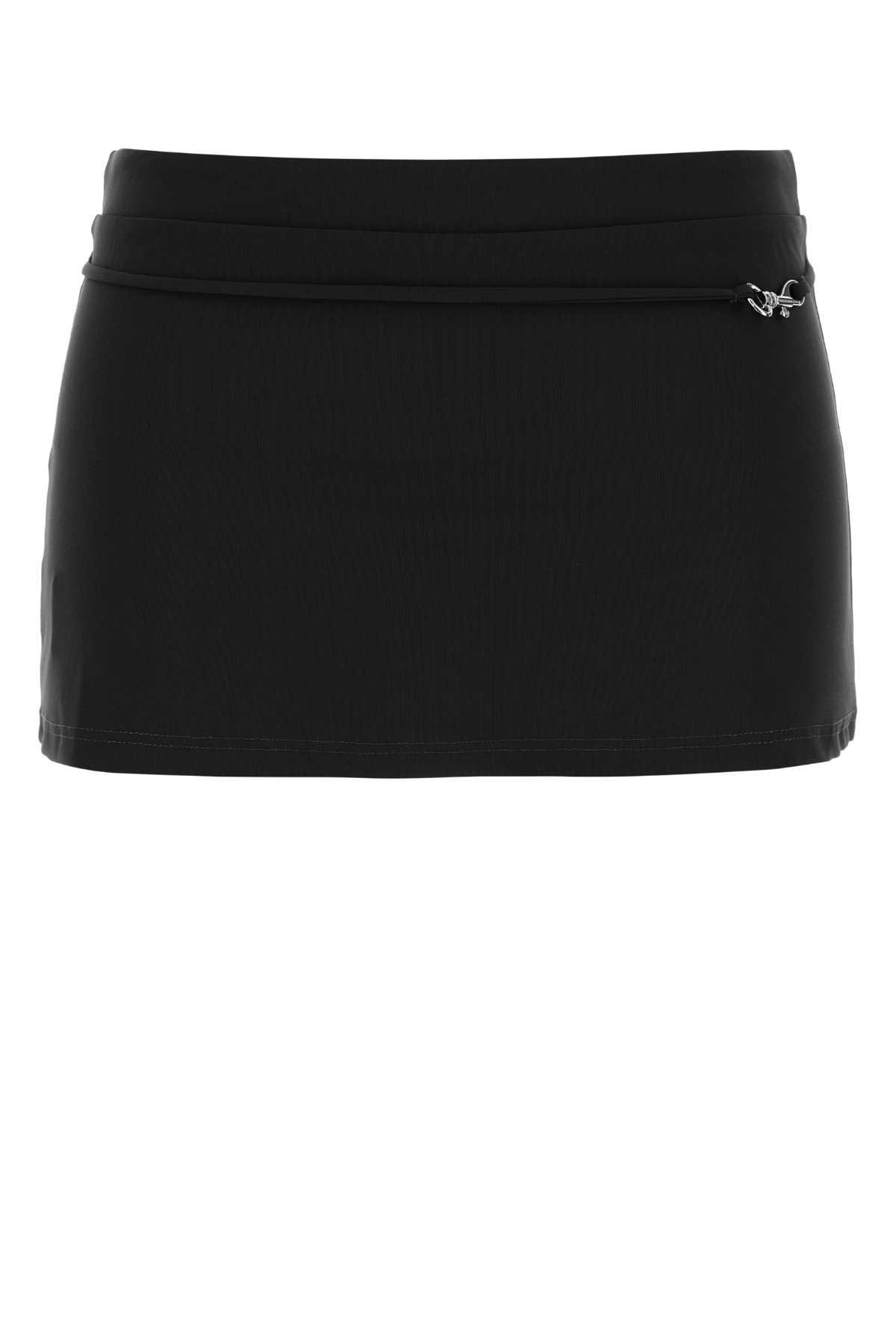 gimaguas black stretch nylon carolina mini skirt