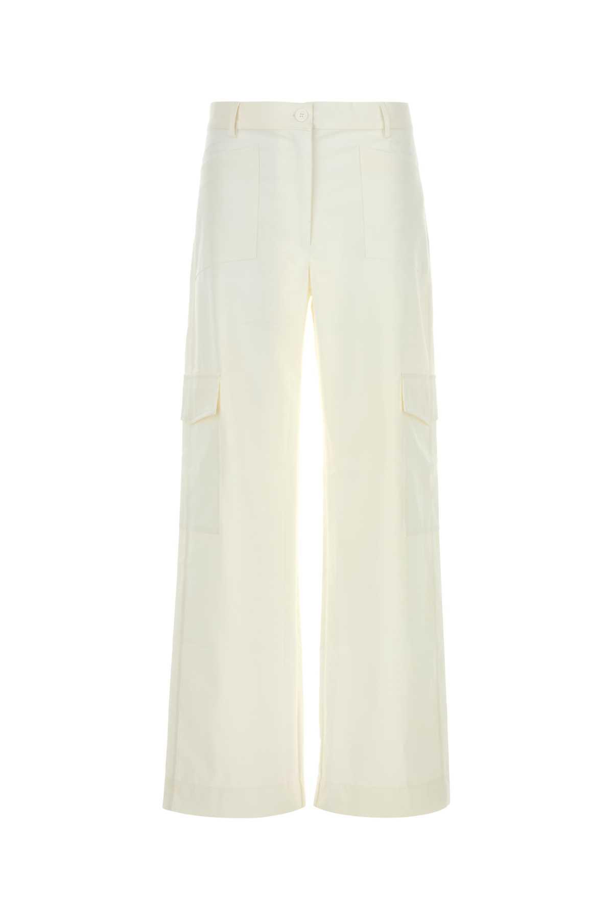 gimaguas white stretch polyester blend audrey cargo pant