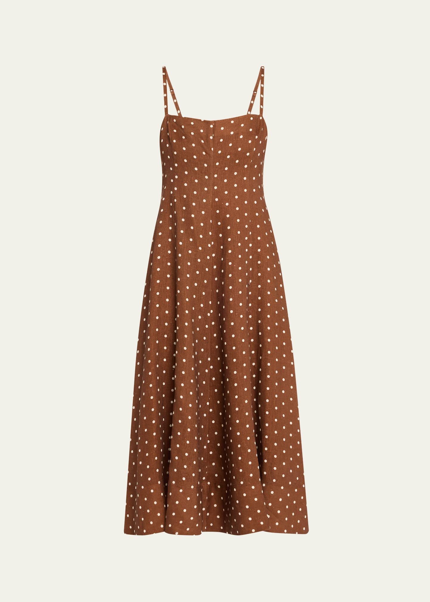 gimlet polka dot midi dress